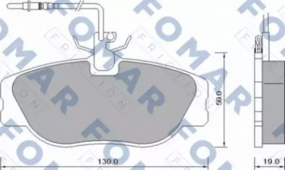 FOMAR FRICTION fo629081 -  Комплект тормозных колодок, дисковый тормоз